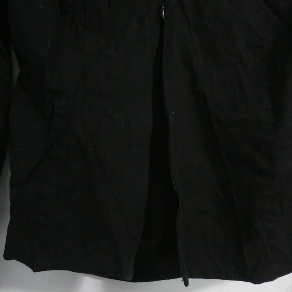 ZONE | medium | Black Long Sleeve Shirt With Rolled Cuffs and Zip Back Bottom - Picture 15 of 16
